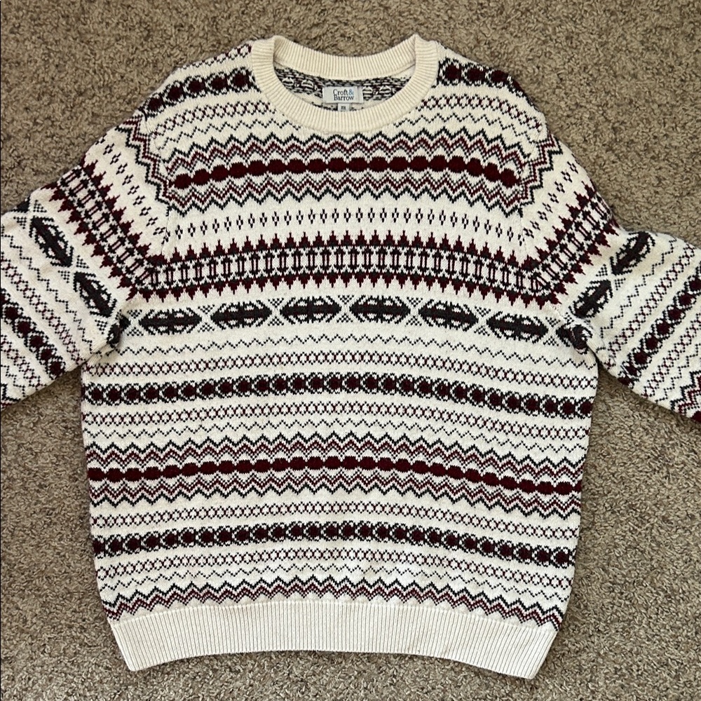 Vintage Thick Patterned Sweater - Picture 2 of 13
